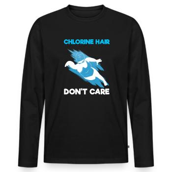 Drôle de nageur Nageur professionnel - T-shirt manches longues Premium bio Homme - noir - Devant - Nico (187cm)
