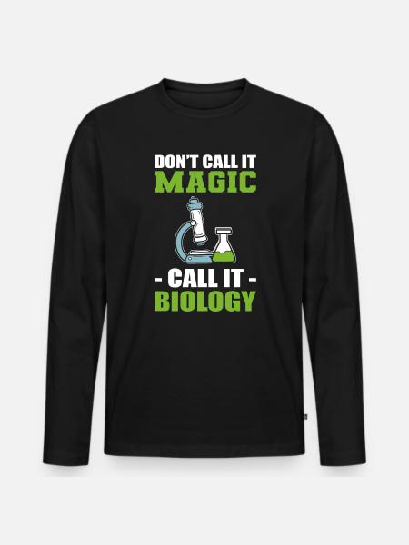 Biologie Microscope Biologiste - T-shirt manches longues Premium bio Homme - noir