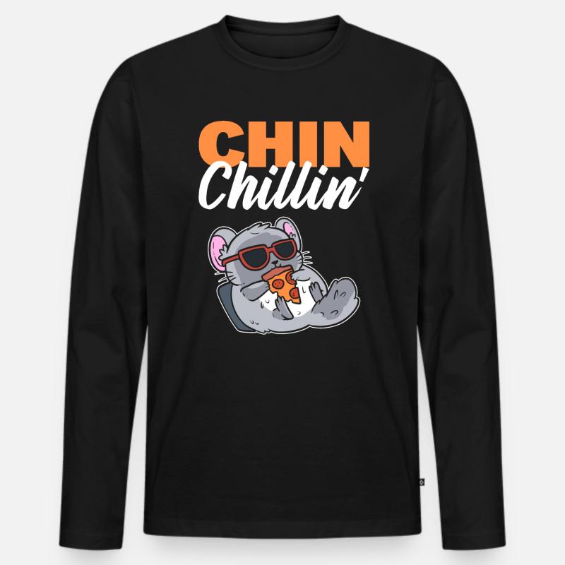 Chin-Chillin' Tierpfleger - Männer Premium Bio Langarmshirt - Schwarz