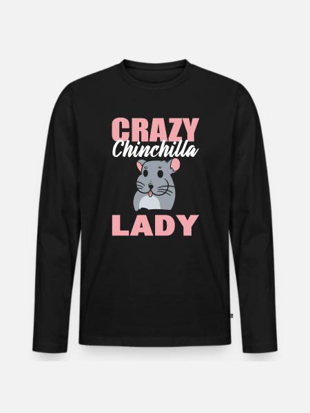 Chinchilla lover veterinary assistant - Men's Premium Organic Long Sleeve Shirt - black
