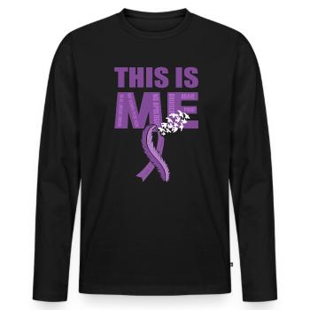 This Is Me Epilepsy Warrior - Men's Premium Organic Long Sleeve Shirt - black - Front - Nico (187cm)