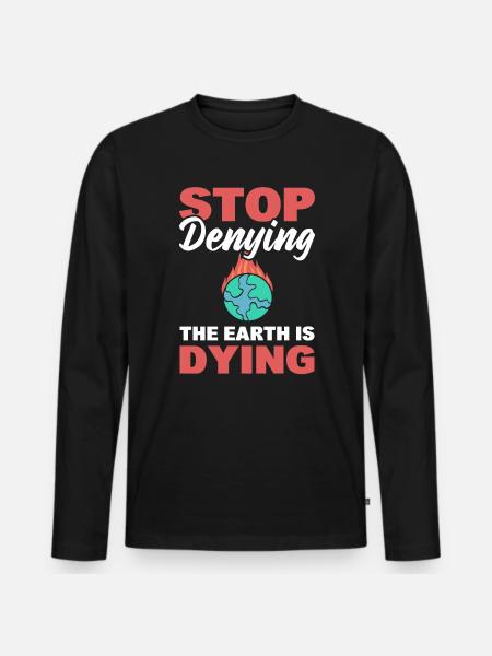 Protecting the Earth Ecologist - Men's Premium Organic Long Sleeve Shirt - black