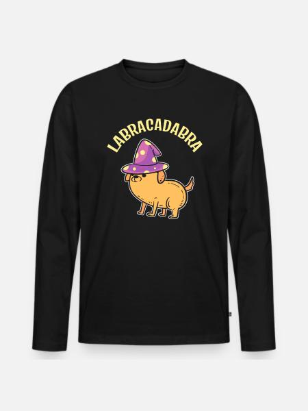 Labracadabra Zauberer - Männer Premium Bio Langarmshirt - Schwarz