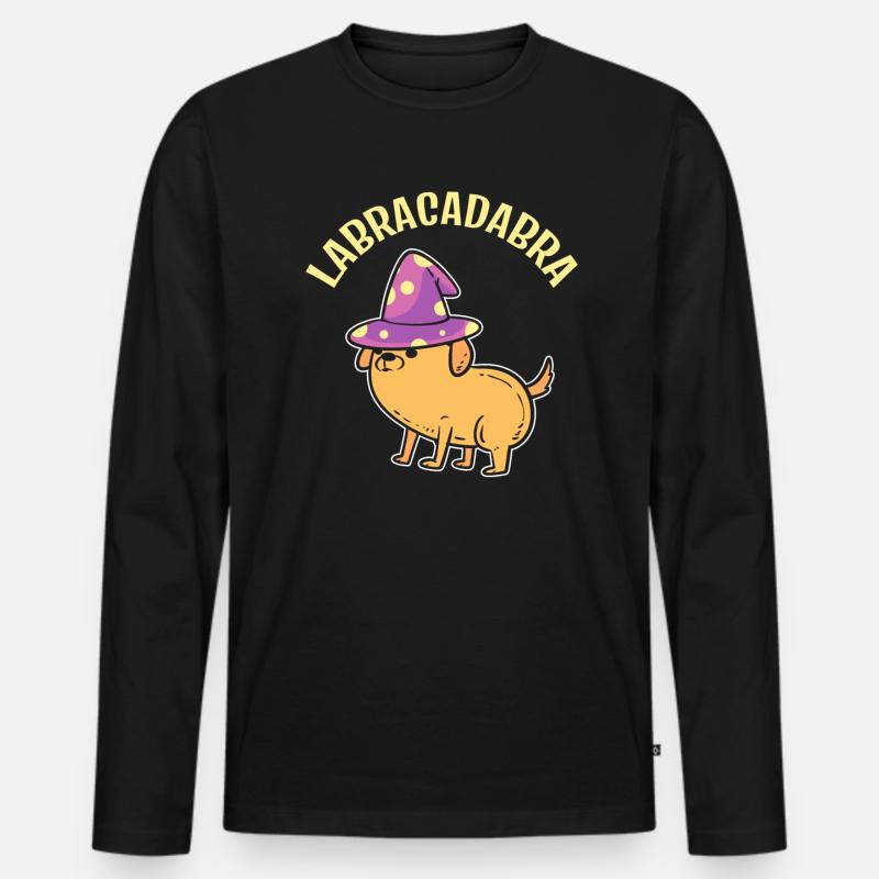 Labracadabra Zauberer - Männer Premium Bio Langarmshirt - Schwarz