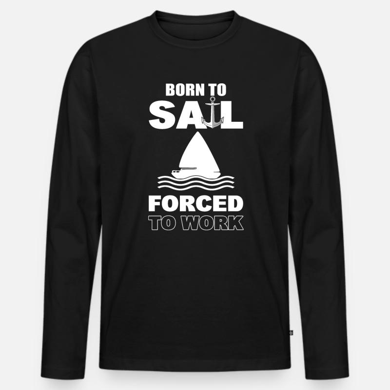 Kapitän zur See - Männer Premium Bio Langarmshirt - Schwarz