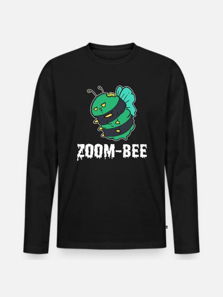 Zoom-bee Bienen Imker - Männer Premium Bio Langarmshirt - Schwarz
