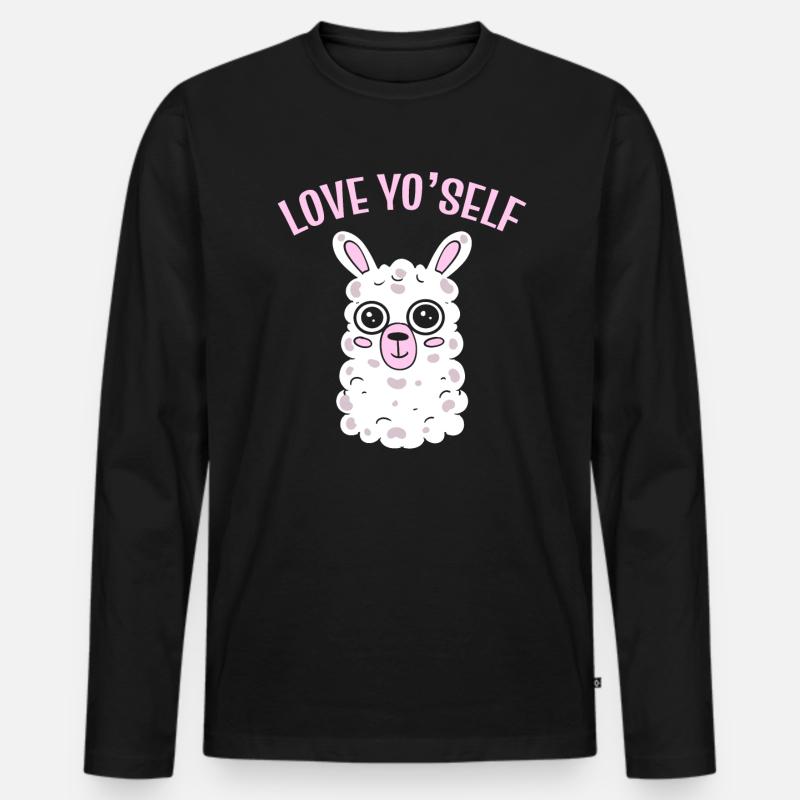 Love Yo'self Bauer - Männer Premium Bio Langarmshirt - Schwarz