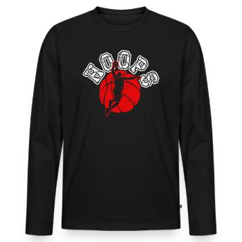 Basketball B-Ball Hoops Sport Idée cadeau - T-shirt manches longues Premium bio Homme - noir - Devant - Nico (187cm)