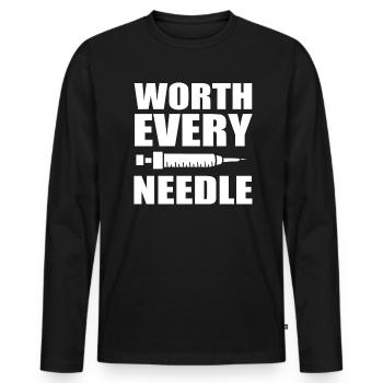 Unfruchtbarkeit Empowerment Endokrinologe - Männer Premium Bio Langarmshirt - Schwarz - Vorne - Nico (187cm)