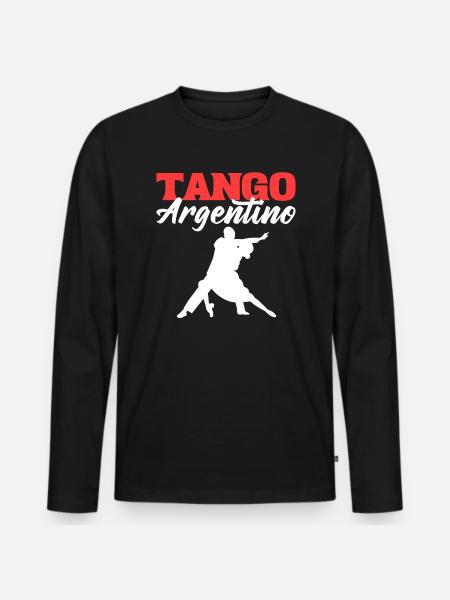 Tango Argentino Tango Tänzer - Männer Premium Bio Langarmshirt - Schwarz