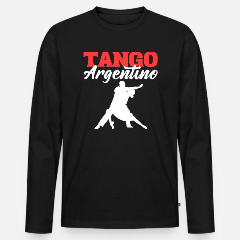 Tango Argentino Tango Tänzer - Männer Premium Bio Langarmshirt - Schwarz