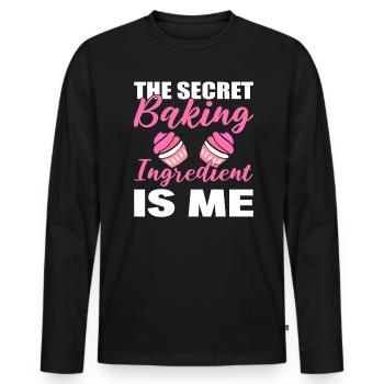 Zutaten backen Konditor - Männer Premium Bio Langarmshirt - Schwarz - Vorne - Nico (187cm)