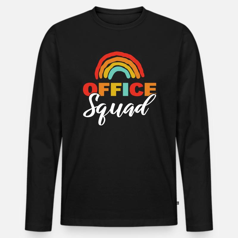 Office Squad Büroverwalter - Männer Premium Bio Langarmshirt - Schwarz