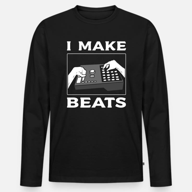 I Make Beats Singer Songwriter - Männer Premium Bio Langarmshirt - Schwarz