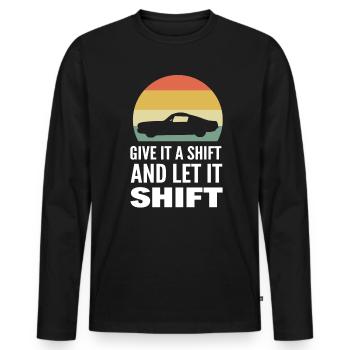 Rennauto Rennfahrer - Männer Premium Bio Langarmshirt - Schwarz - Vorne - Nico (187cm)