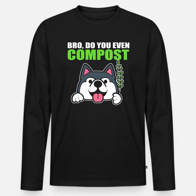 Lustige Gartenarbeit Gärtner - Männer Premium Bio Langarmshirt - Schwarz