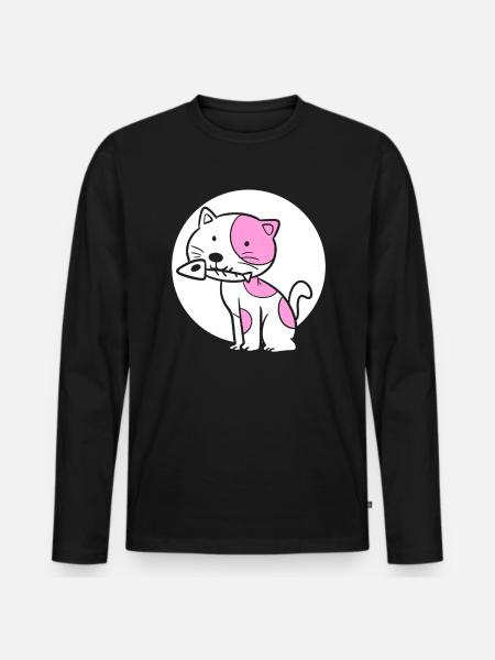 Katzenfischknochen Fischer - Männer Premium Bio Langarmshirt - Schwarz