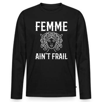 Medusa Illustration mythische Kreaturen - Männer Premium Bio Langarmshirt - Schwarz - Vorne - Nico (187cm)