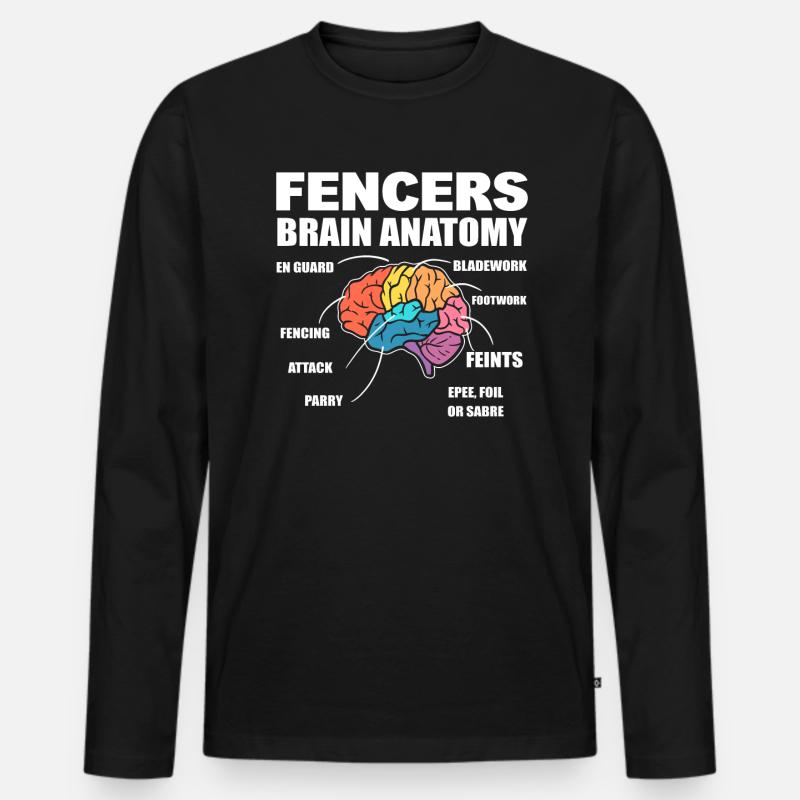 Fechten Kampfsport Fechter - Männer Premium Bio Langarmshirt - Schwarz