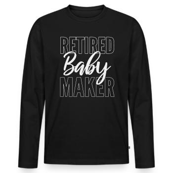 Retired Baby Maker Urologe - Männer Premium Bio Langarmshirt - Schwarz - Vorne - Nico (187cm)