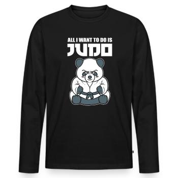 All I Want To Do Is Judo Judoka - Männer Premium Bio Langarmshirt - Schwarz - Vorne - Nico (187cm)
