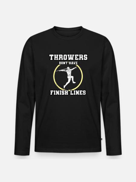 Speerwurf Speerwerfer - Männer Premium Bio Langarmshirt - Schwarz