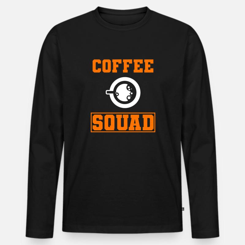 Kaffeeliebhaber Café -Arbeiter - Männer Premium Bio Langarmshirt - Schwarz