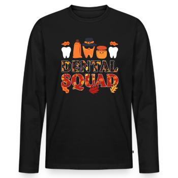 Dental Squad Zahntechniker - Männer Premium Bio Langarmshirt - Schwarz - Vorne - Nico (187cm)