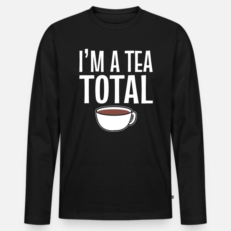Teeliebhaber Teebrauer - Männer Premium Bio Langarmshirt - Schwarz