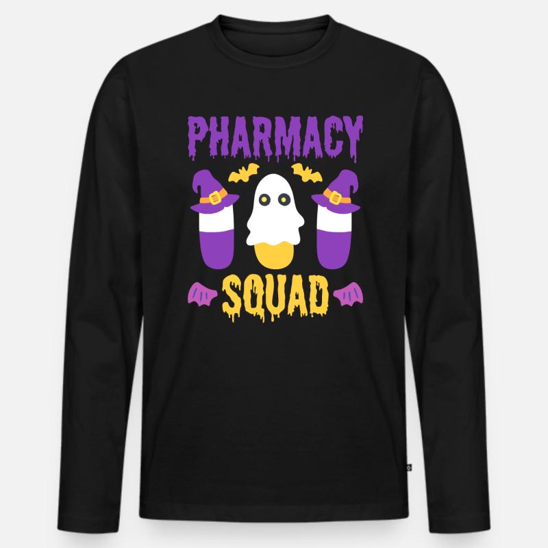 Pharmacy Squad Apotheker - Männer Premium Bio Langarmshirt - Schwarz