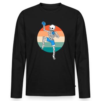 Lustiges Skelett Muay Thai Muay-Thai-Kämpfer - Männer Premium Bio Langarmshirt - Schwarz - Vorne - Nico (187cm)
