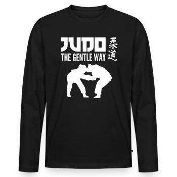 Judo-Kampfkunst Judo-Spieler - Männer Premium Bio Langarmshirt - Schwarz - Vorne - Nico (187cm)