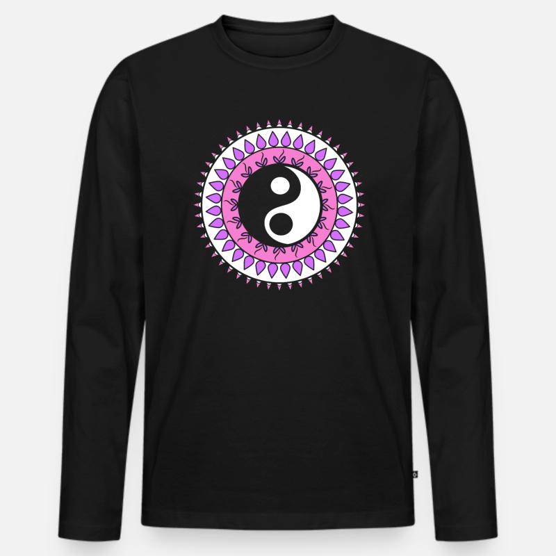 Yin-Yang-Mandala Feng Shui-Berater - Männer Premium Bio Langarmshirt - Schwarz