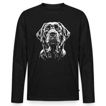 Labrador Portrait Retriever Labbi Dogs Dog - Men's Premium Organic Long Sleeve Shirt - black - Front - Nico (187cm)