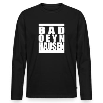 Bad Oeynhausen - T-shirt manches longues Premium bio Homme - noir - Devant - Nico (187cm)