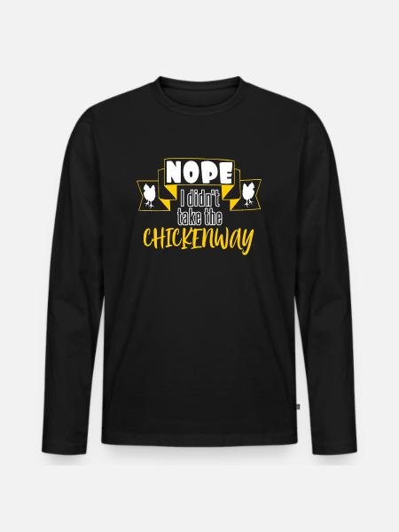 VTT Chickenway - T-shirt manches longues Premium bio Homme - noir