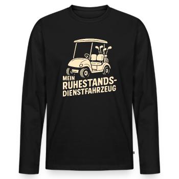 Golfer Golferinnen Ruhestand Rente Geschenk - Männer Premium Bio Langarmshirt - Schwarz - Vorne - Nico (187cm)