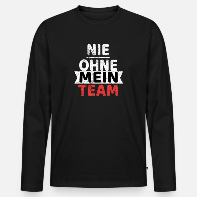 team beste - Männer Premium Bio Langarmshirt - Schwarz