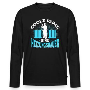 Anlagenmechaniker Heizungsbauer Papa Geschenk - Männer Premium Bio Langarmshirt - Schwarz - Vorne - Nico (187cm)
