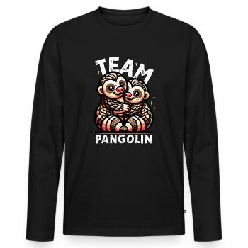 Team Pangolin Conservationist Pangolin Pangolin Fan - Men's Premium Organic Long Sleeve Shirt - black - Front - Nico (187cm)