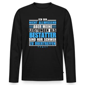 Unsurpassed performance as an undertaker - Men's Premium Organic Long Sleeve Shirt - black - Front - Nico (187cm)