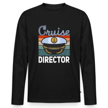 Kreuzfahrt Kreuzfahrtdirektor Directeur de croisière - T-shirt manches longues Premium bio Homme - noir - Devant - Nico (187cm)