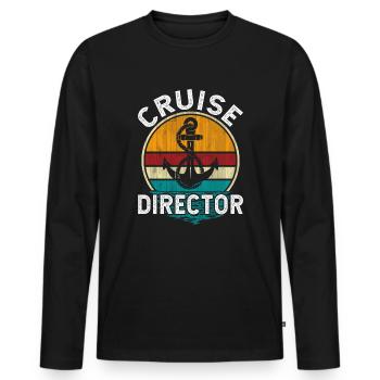 Kreuzfahrt Kreuzfahrtdirektor Cruise Director - Men's Premium Organic Long Sleeve Shirt - black - Front - Nico (187cm)
