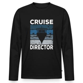 Kreuzfahrt Kreuzfahrtdirektor Cruise Director - Men's Premium Organic Long Sleeve Shirt - black - Front - Nico (187cm)