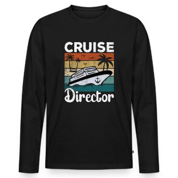 Kreuzfahrt Kreuzfahrtdirektor Directeur de croisière - T-shirt manches longues Premium bio Homme - noir - Devant - Nico (187cm)