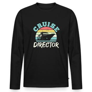 Kreuzfahrt Kreuzfahrtdirektor Cruise Director - Men's Premium Organic Long Sleeve Shirt - black - Front - Nico (187cm)