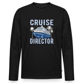 Kreuzfahrt Kreuzfahrtdirektor Cruise Director - Men's Premium Organic Long Sleeve Shirt - black - Front - Nico (187cm)