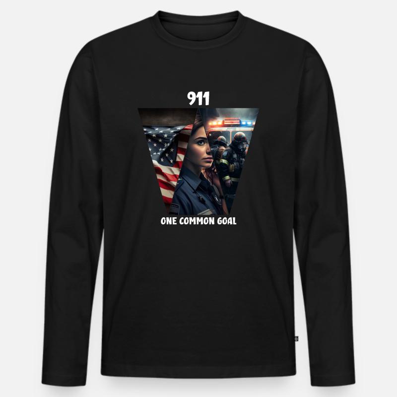Ein gemeinsames Ziel - Männer Premium Bio Langarmshirt - Schwarz