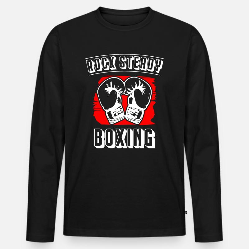 Rock Steady Boxing - Männer Premium Bio Langarmshirt - Schwarz