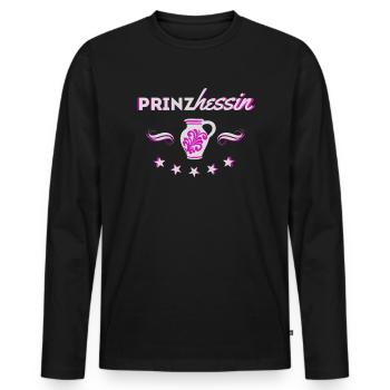 Chemise Prinzhessin Cider Bembel Hessen Femme - T-shirt manches longues Premium bio Homme - noir - Devant - Nico (187cm)